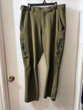 Drake Olive Green Cargo Pants with Zip Pockets